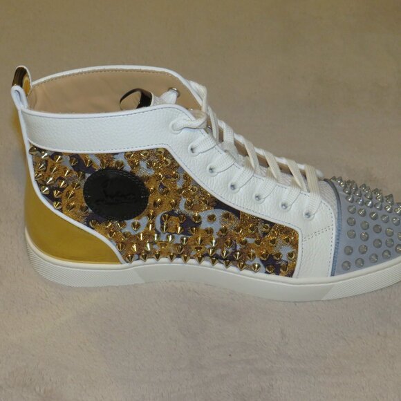 Christian Louboutin Louis Orlato High Top Camo Spiked Sneakers Size 9 NWB main image 8